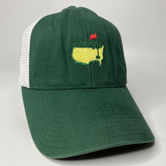 Masters Other - Masters Golf Hat Cap Green White Embroidered Logo Mesh Strapback American Needle
